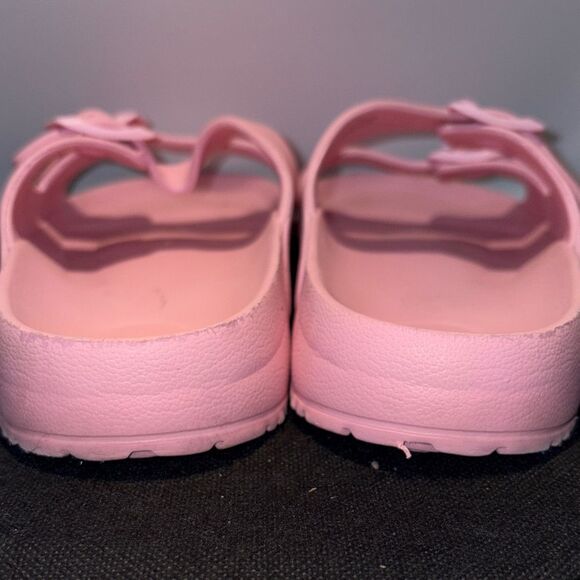 Women's Pink Double Strap Sandals - Picture 4 of 8